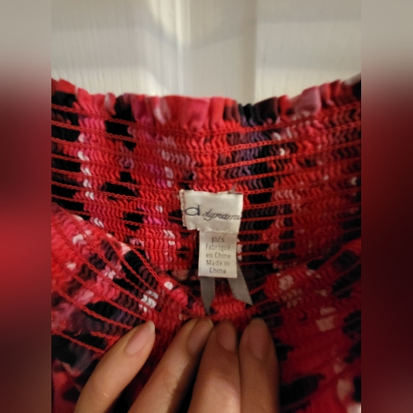 Red Patterned Women's Skirt - Picture 3 of 4